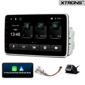 �y10%OFF�N�[�|��+5�{�|�C���g�zXTRONS �f�B�X�v���C�I�[�f�B�I 2DIN �J�[�i�r �o�b�N�J�������� 10.1�C���` �J�[�I�[�f�B�I ���C�����X CarPlay android auto Bluetooth �~���[�����O �J�[�v���C �}�C�N�t 