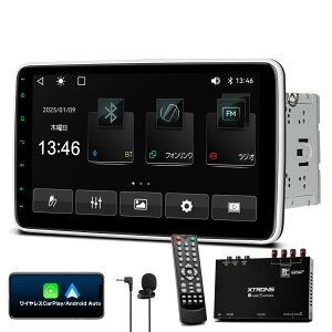J[I[fBI 2DIN J[ir XTRONS 10.1C`  CX iPhone CarPlay android auto obNJ nfW Bluetooth ~[O J[vC }CNt M{Vn[lXt t񂽂 z