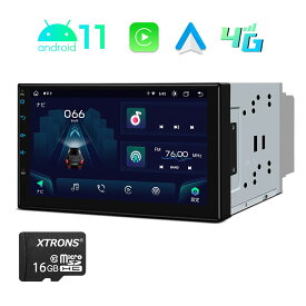 カーナビ 2DIN Android11 車載PC 7インチ 2022新機種 4G通信対応 ゼンリン地図搭載 XTRONS カーオーディオ 8コア 4GB+64GB ミラーリング iPhone CarPlay対応 android auto Bluetooth WiFi USBテザリング マルチウインドウ(TIA723LS-MAP)