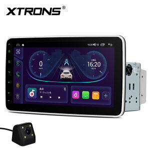 AHDobNJIXTRONS J[ir 2DIN 8RA AndroidOS ̌^ԍPC 10.1C` IPS 4GʐM SIMΉ J[I[fBI iPhone CarPlay android autoΉ Bluetooth WIFIiTID101L+CAM009Sj