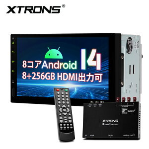 XTRONS 2DIN J[ir tZO Android14 7C` J[I[fBI eʑAbv 8GB+256GB nfW 8RA QLED 掿 HDMIo͉ J[XeI CX CarPlay Android Auto ~[O }`EC