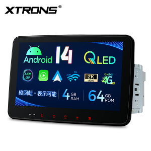 J[ir 2DIN ŐVAndroid14 ] c\ QLED 1280*720掿 10.1C` IPS 8RA 4GB+64GB XTRONS ̌^ J[I[fBI 4GʐM SIMΉ iPhone Carplay Android autoΉ Bluetooth }`EChEiTX1