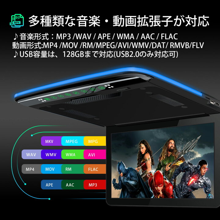 楽天市場】XTRONS Android フリップダウンモニター 車載モニター 13.3 