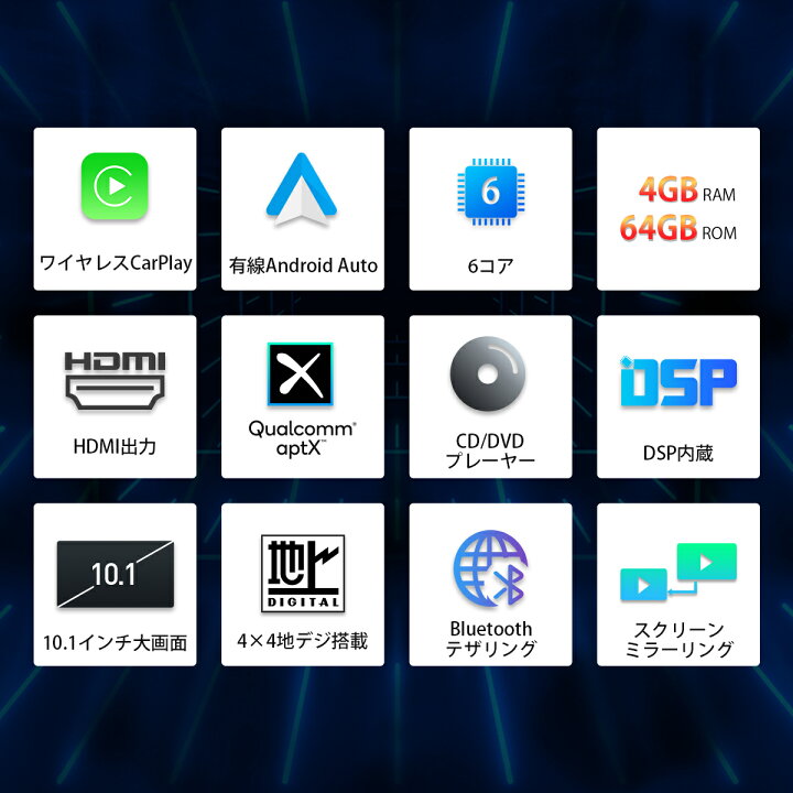 楽天市場】1000円OFFクーポンあり!カーナビ フルセグ 2DIN DVDプレーヤー Android11 2022年新発売 XTRONS カーオーディオ 10インチ 地デジ搭載 アプリ連動操作可能 6コア 車載PC HDMI出力 4GB+64GB ワイヤレス CarPlay Android Auto iPhone対応 Bluetooth ミラーリング ... 楽天市場】1000円OFFクーポンあり!カーナビ フルセグ 2DIN DVDプレーヤー Android11 2022年新発売 XTRONS カーオーディオ 10インチ 地デジ搭載 アプリ連動操作可能 6コア 車載PC HDMI出力 4GB+64GB ワイヤレス CarPlay Android Auto iPhone対応 Bluetooth ミラーリング ...