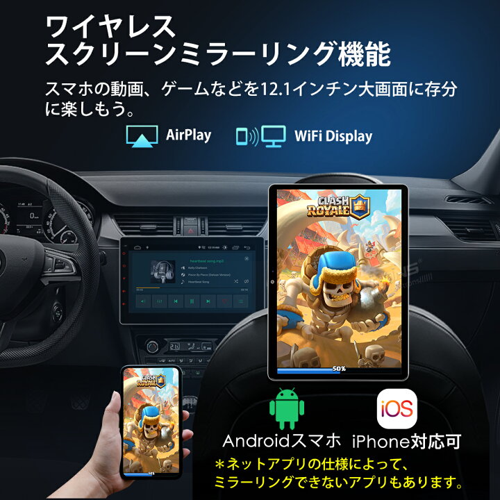 楽天市場 Xtrons Android ヘッドレストモニター 縦表示可 12インチ Ips大画面 回転可能なモニター Hdmi入力 出力 2k超画質 超薄型 リアモニター 車載モニター スクリーンミラーリング 4k ビデオ再生対応 スピーカー内蔵 Usb Rca映像入力 Hm121a Xtrons マイカー