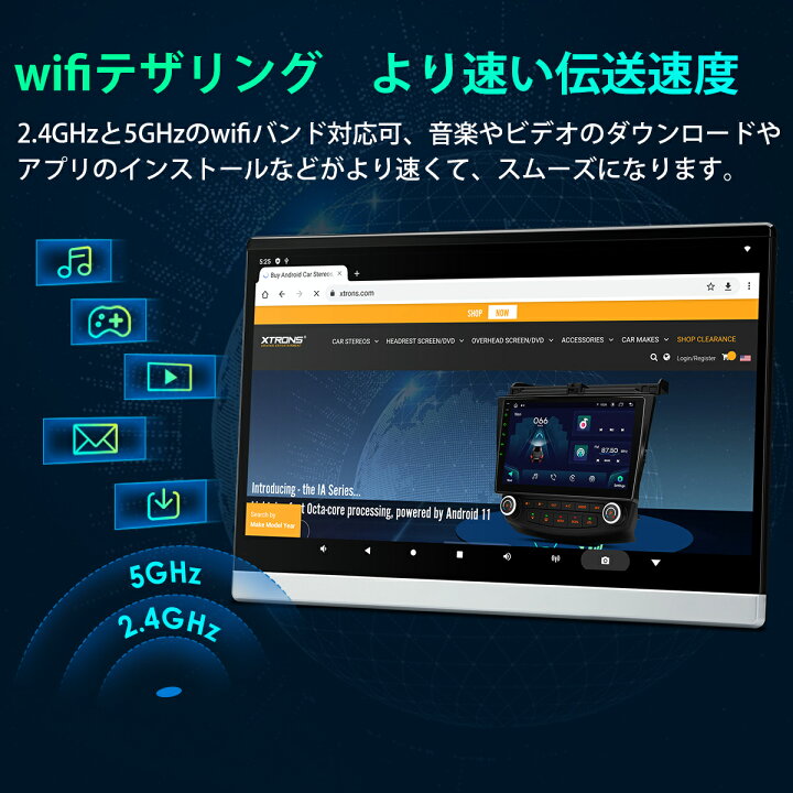 楽天市場】XTRONS Android ヘッドレストモニター 13.3インチ IPS大画面 