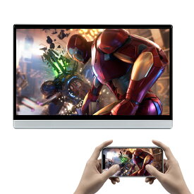 【P5倍＆数量限定 10%OFF｜3/4 20:00〜】XTRONS Android ヘッドレストモニター 13.3インチ IPS大画面 フルHD HDMI出入力 リアモニター 車載モニター スクリーンミラーリング 1080P/4K ビデオ再生 タッチパネル スピーカー内蔵 USB RCA映像入力 軽薄1個セット (HM136AB)