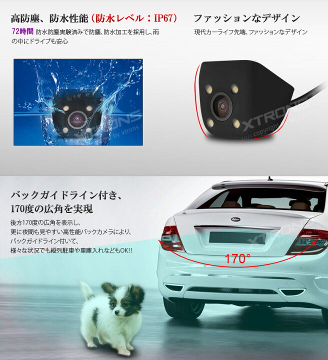 最も信頼できる バックカメラ 防水防塵 広角170度 暗視LED4個搭載 CAM009Y 最も信頼できる バックカメラ 防水防塵 広角170度 暗視LED4個搭載 CAM009Y