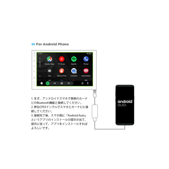 楽天市場 Xtrons Usbドングル ワイヤレス Iphone Android スマートフォ アダプター アンドロイド カーナビ連動 Android Auto 音声コントロール 接続かんたん Cp03 Xtrons マイカーライフ専門店
