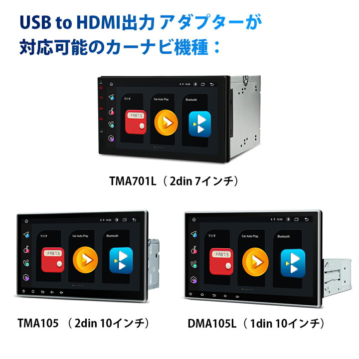 楽天市場】XTRONS USB to HDMI 変換コンバーター HDMI出力 変換 