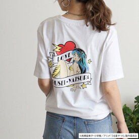 うる星やつら 刺繍 プリント 半袖 Tシャツ 漫画 ラムちゃん 大人 ユニセックス プリント ジャケット キャラクター コットン 綿100％ メンズ レディース メンズ M L LL XL 2L ホワイト 白 白T ブラック 黒 かわいい 日本 和柄 かっこいい アニメ 送料無料 小学館