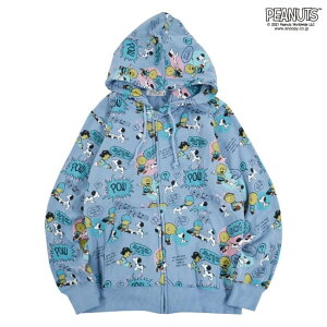 スヌーピー ヴィンテージ柄 パーカー 長袖 裏起毛 前ファスナー トレーナー 背中プリント フード peanut ピーナッツ Snoopy ワンちゃん アウター ジャケット スウェット 人気 キャラクター 大人