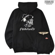 スヌーピー ボア パーカー 刺繍 長袖 裏起毛 前ファスナー トレーナー 背中プリント フード peanuts ピー…