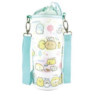 送料無料 すみっコぐらし ペットボトルケース  Lサイズ いぬごっこ ハンドストラップ付き ペットボトルカバー ペットボトルケース 肩ベルト付き 子供用 キャラクター すみっ