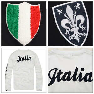 ロンTメンズスカルモドクロモチーフ長袖TシャツVネックスカル王冠Crownワッペン