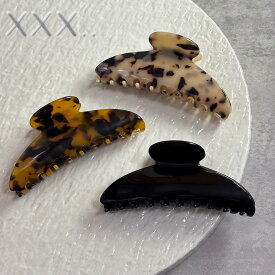 【最大1000円OFFクーポン】【定形外郵便送料無料】バンスクリップ ヘアクリップ 大きめ しっかり 髪多い 多毛 しっかり留まる 髪留め クリップ べっ甲 べっ甲風 べっこう柄 アセテート ヘアアクセ シンプル おしゃれ 軽い ブラック 黒 上品 髪どめ 特大 オフィス f054 xxx..