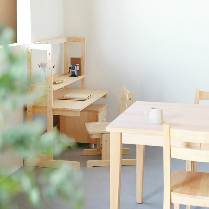 楽天市場 学習机 デスク 高さ調整 高さ調節 シンプル コンパクト 木製 ひのき ヒノキ 無垢 無垢材 小学生 幼児 園児 こども 男の子 女の子 フォースター 日本製 国産 Nvovoデスク E100 キシル 楽天市場店