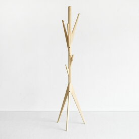 ハンガーラック コートハンガー ハンガーポール 帽子掛け かばん掛け バッグ掛け 洋服掛け 収納 スリム 天然素材 無垢 無垢材 木製 ひのき ヒノキ オーガニック ナチュラル シンプル 北欧 日本製 国産｜ポールハンガー V