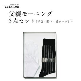 父親 モーニング 小物 セット ベーシック 3点セット チーフ 手袋 靴下 コスパ【F】