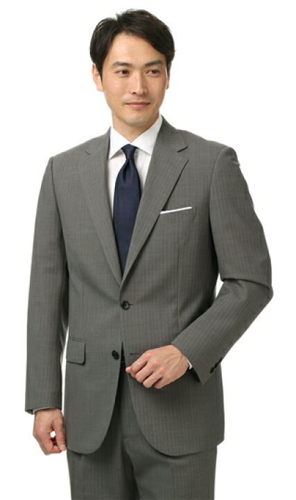 楽天市場 春夏用グレー系スタンダードスーツchristianoraniビジネススーツ メンズ 012 洋服の青山plus