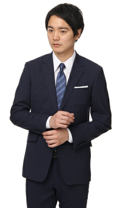 楽天市場 盛夏用 ネイビー系 Pt 9 2wayストレッチ 撥水加工 ツーパンツ スタイリッシュスーツ Person S For Men ビジネススーツ メンズ 014 洋服の青山plus