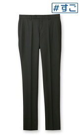 【洋服の青山】スラックス メンズ スリム 秋冬用 ブラック 黒 無地 ノータック 洗える 動きやすい 2WAYストレッチ ウォッシャブル 履きやすい 仕事 ビジネス ビジカジ オフィス カジュアル 長ズボン パンツ 大きいサイズ 細身 スタイリッシュ シンプル おしゃれ すごスラ
