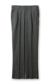 【洋服の青山】ツータック アジャスター スラックス メンズ ゆったり 秋冬 グレー 灰色 千鳥格子 チェック 大きいサイズ 洗える ストレッチ 伸縮 動きやすい 動ける ビジネス オフィスカジュアル 普段着 仕事 休日 ボトムス ズボン パンツ スタンダート レギュラー 50代