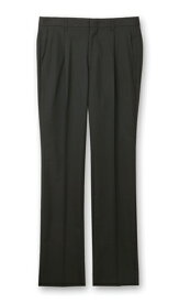 【洋服の青山】スラックス メンズ ゆったり 無地 秋冬用 ブラック 黒 織柄 大きいサイズ ワンタック 洗える 丸洗い ウォッシャブル 2WAYストレッチ 動きやすい ビジネス ビジカジ オフィス カジュアル 普段履き パンツ 長ズボン レギュラー スタンダード ゆとり リーガル