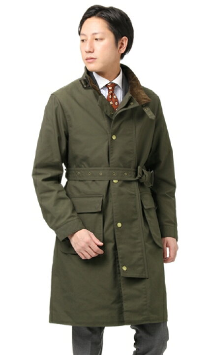 楽天市場 秋冬用 グリーン系 ツーリングコート Morlesモアレス メンズ メンズコート 041 洋服の青山plus