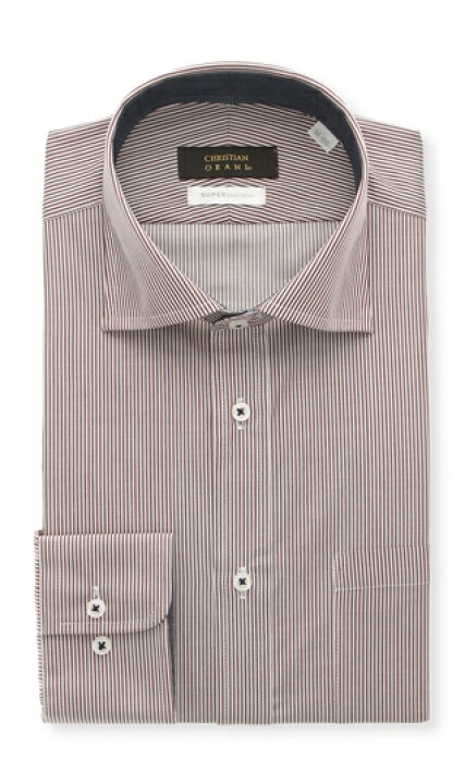 楽天市場 洋服の青山 オールシーズン用 エンジ系 ワイドカラースタイリッシュワイシャツ Hand Iron Christian Orani Brown Label ワイシャツ ビジネスシャツ メンズワイシャツ ワイシャツ 形態安定 長袖 スリム 101 洋服の青山plus