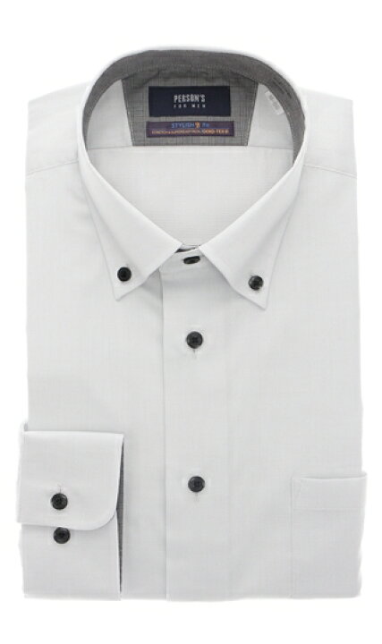 楽天市場 洋服の青山 オールシーズン用 グレー系 ボタンダウンスタイリッシュワイシャツ Person S For Men ビジネスシャツ メンズ シャツ ワイシャツ 形態安定 長袖 スリム 101 洋服の青山plus