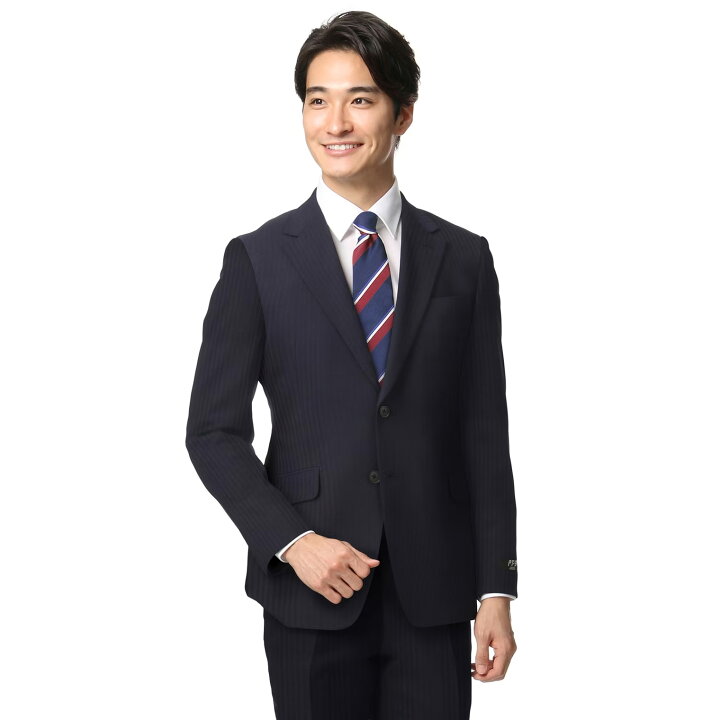 楽天市場】【洋服の青山】メンズ スーツ 春夏用 ネイビー系 