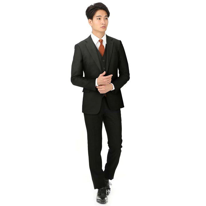 楽天市場】【洋服の青山】スリーピース オールシーズン用 ブラック系 