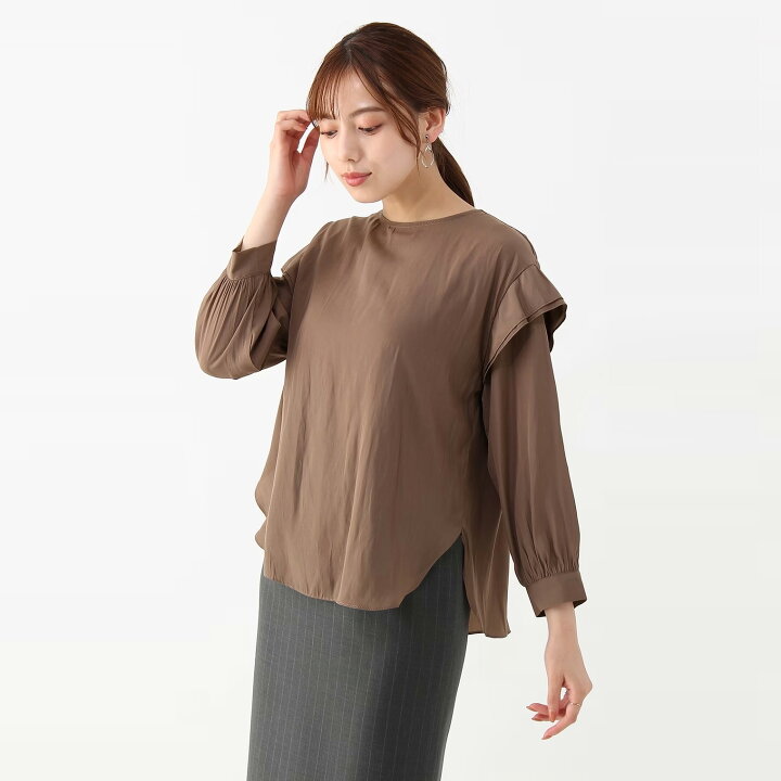 楽天市場】【洋服の青山】レディース ブラウス デザインブラウス 長袖 