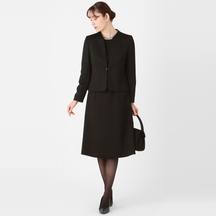 楽天市場】【洋服の青山】オールシーズン用 ブラック系 ノーカラー 