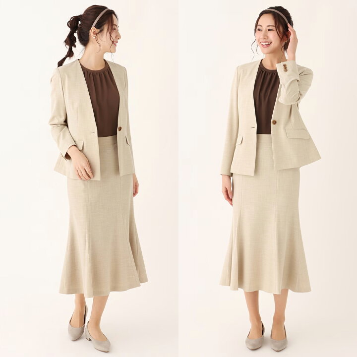 楽天市場】【洋服の青山】リネンライク レディース Vカラー ジャケット 