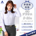 【洋服の青山】NON IRONMAX ブラウス レディース オールシーズン パープル 紫 ストライプ レギュラーカラー 長袖 ストレッチ 形態安定性 ストレッチ 制菌 防汚 ビジネス カジュアル スーツ ワイシャツ カッターシャツ Yシャツ 事務服 制服 ノーアイロン 長そで 春夏 秋冬