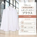 【洋服の青山】シワにならない シャツ 長袖 レディース オフィス 通勤 ノンアイロン 形状記憶 形態安定 防シワ ホワイト 白 ストライプ 綿100％ レギュラーカラー ブラウス ストレッチ 伸縮 動きやすい 抗菌 消臭 ボタン多め ビジネス 仕事 きれいめ 事務服 向け 制服