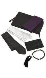 【洋服の青山】《最短当日発送》フォーマル洋品6点セット 慶弔両用 ネクタイ(シルバー / ブラック) 数珠(京念珠) 数珠袋 金封ふくさ クラッチバッグ 慶事用 弔事用 メンズ 男性 冠婚葬祭 葬式 告別式 通夜 結婚式 パーティ お祝い お悔み 身だしなみ マナー 小物
