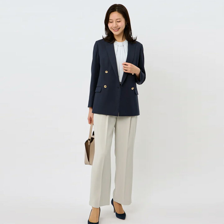 楽天市場】【洋服の青山】万能紺ブレ ダブルジャケット レディース 春 