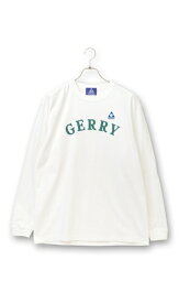 【洋服の青山】オールシーズン用 ホワイト系 プリントロングTシャツ【GERRY】 GERRY