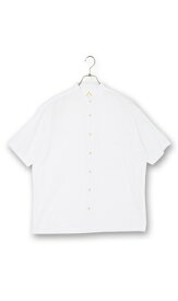【洋服の青山】バンドカラーシャツ メンズ 半袖 大きいサイズ 春夏 ホワイト 白 織柄 吸水速乾 オーバーシャツ クレープ素材 ゆったり ビジネス カジュアル トップス S M L LL 3L かっこいい おしゃれ エーウェア