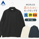 【洋服の青山】ポンチ モックネック Tシャツ 長袖 メンズ 春夏 秋冬 ブラック ホワイト ネイビー 黒 白 紺 無地 洗える ストレッチ性 動きやすい 保温 暖かい シンプル カジュアル 普段着 ビジネス ビジカジ オフィス 仕事 大人 学生 トップス ティーシャツ おしゃれ xyz
