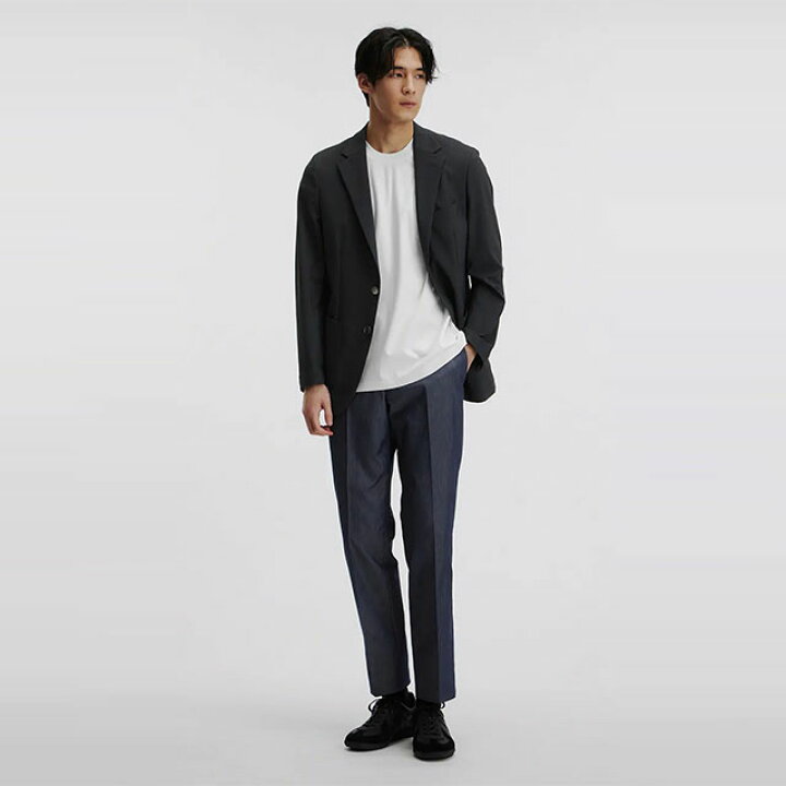 楽天市場】【洋服の青山】スラックス メンズ ネイビー 紺 春夏 デニム 