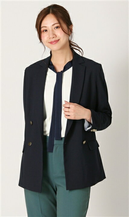 楽天市場】【洋服の青山】 春夏 秋冬用 レディース ネイビー系 4ボタン 