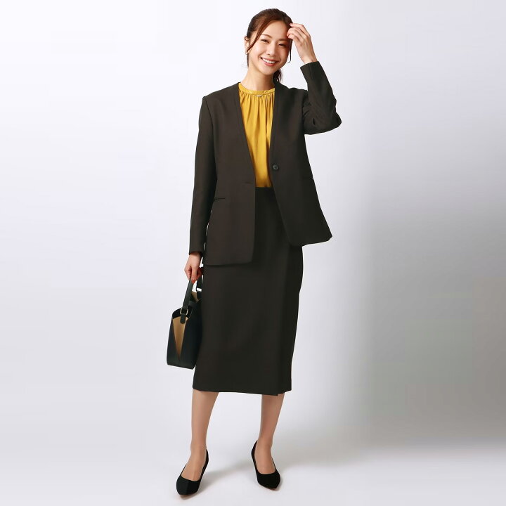 楽天市場】【洋服の青山】オールシーズン ブラウン系 1ボタンVカラー 