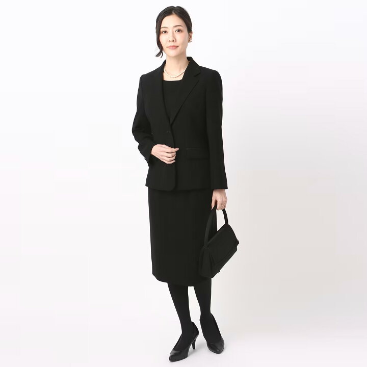 楽天市場】【洋服の青山】ブラックフォーマル 4点セット アンサンブル  