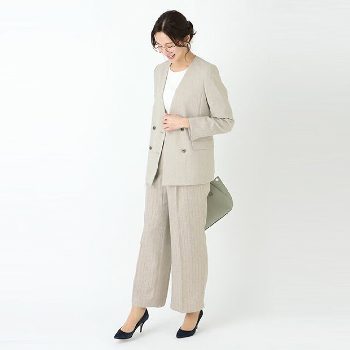 楽天市場】【洋服の青山】リネンライク セットアップ可 ダブル 