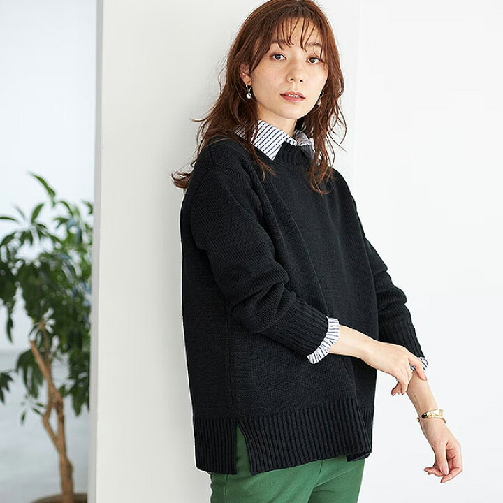 楽天市場】【洋服の青山】静電気防止 ニット レディース 長袖 秋冬用  