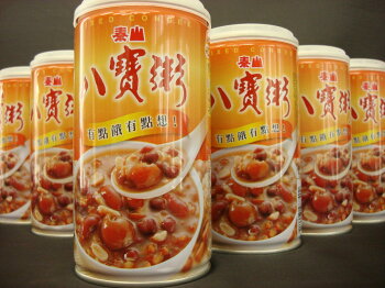 【泰山】八宝粥皆様ご存知の台湾の代表的な八宝粥8種類の穀物が入った健康的なお粥です。甘めなのでデザートや朝食にも★缶タイプなので非常食にも最適です。